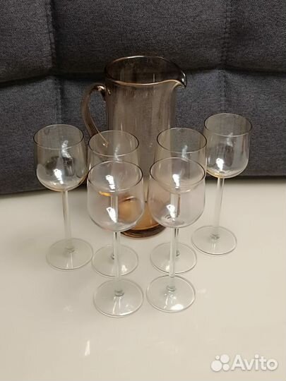 Бокалы цветное стекло СССР Антиквариат