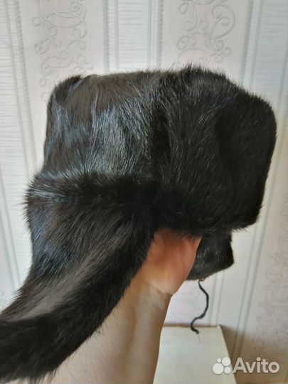 Две мужские шапки мех ондатра 58-59 отлич.состояни