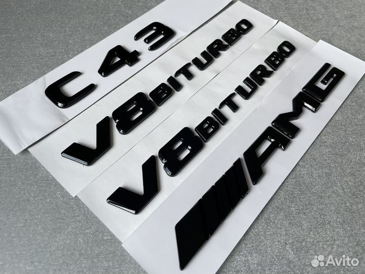 Комплект шильдиков Mercedes C43 AMG