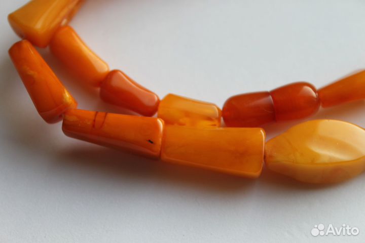Бусы пейзажный янтарь из СССР. 
