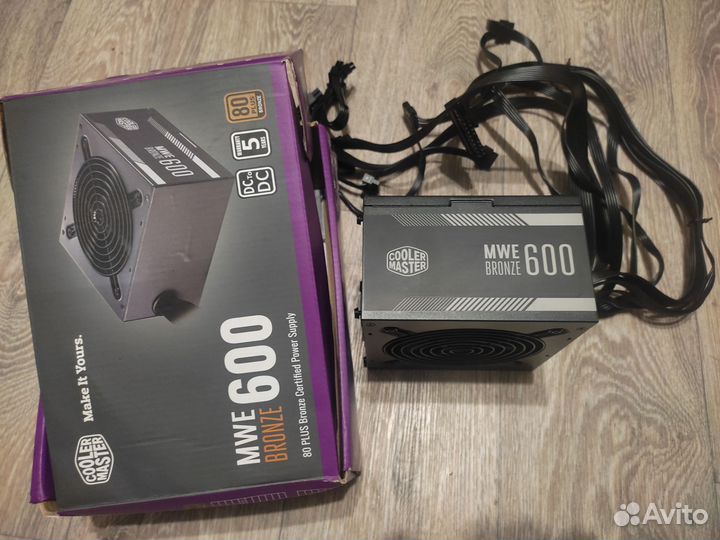 Блок питания cooler master mwe 600w 80 bronze