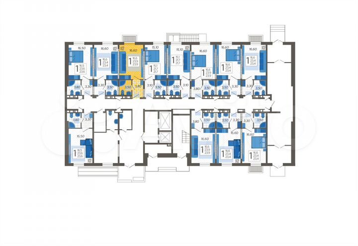 Апартаменты-студия, 23,9 м², 1/12 эт.