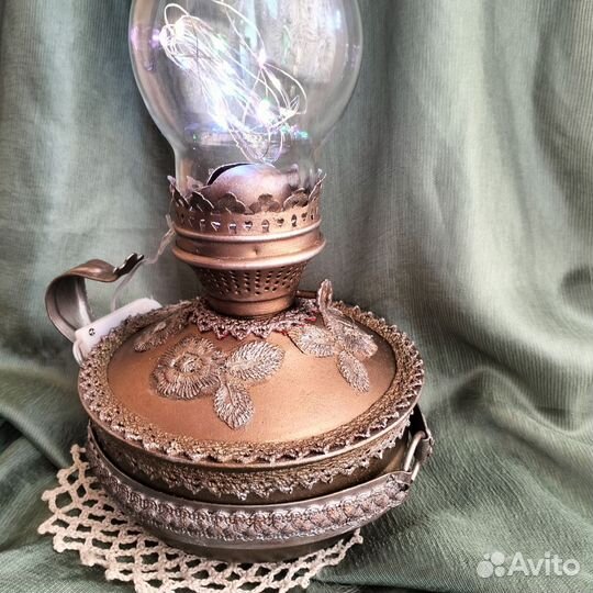 Керосиновая лампа Бронзовый винтаж