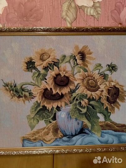 Картина на гобелене Подсолнухи