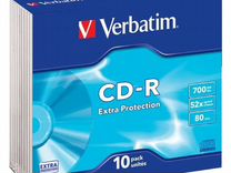 Диски Verbatim CD-R 700Mb 48-х/52-х 10шт.43415
