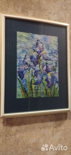 Картина акварель Ирисы 30х40