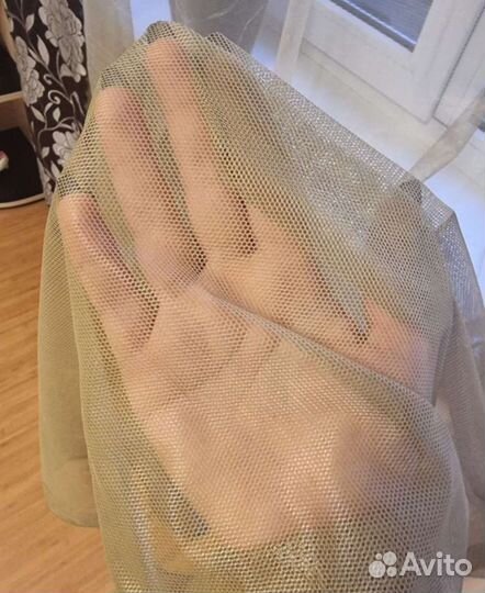 Тюль розовая и зелёная