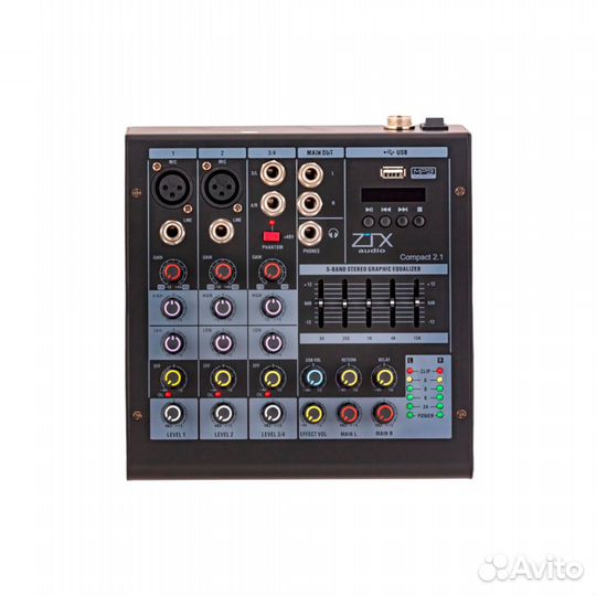 ZTX audio Compact 2.1 микшерный пульт 2mono, 1ster