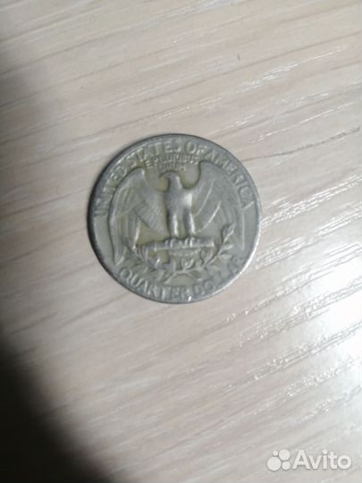 Монета liberty quarter dollar 1967