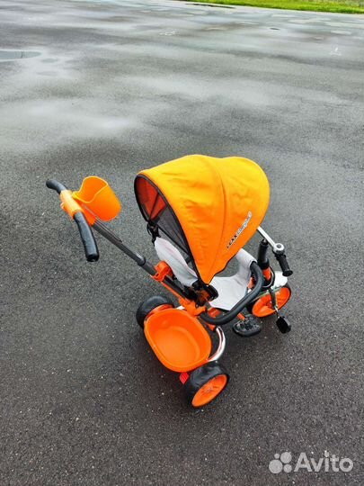 Люксовый 3хколёсный велосипед с родительск. ручкой