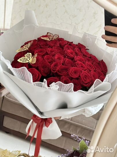 101 -51-31-21-11 роз живые цветы