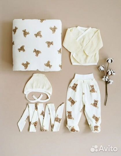 Комплект на выписку (муслиновый)