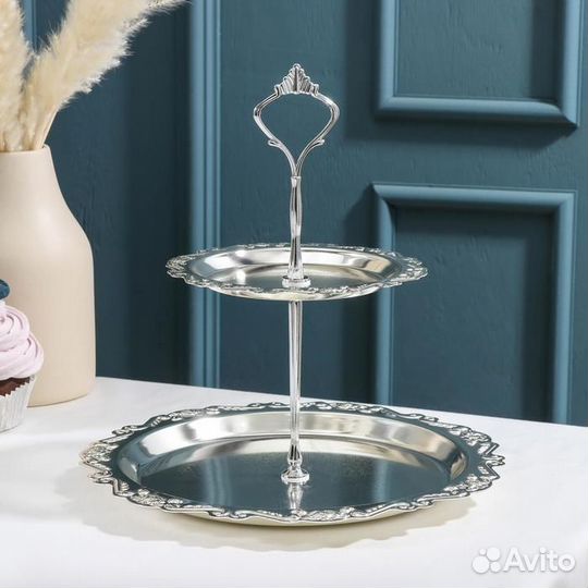 Подставка для десертов и фруктов 2-х ярусная «Изид