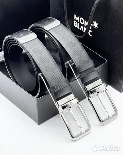 Ремень мужской Montblanc из кожи Премиум новый