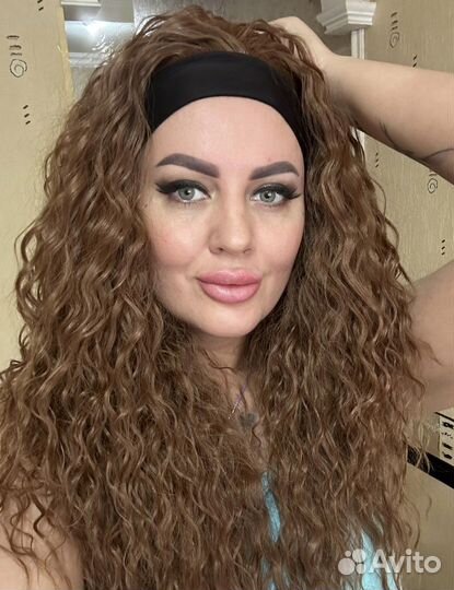 Парик мокрая химия «карамель» 65 см