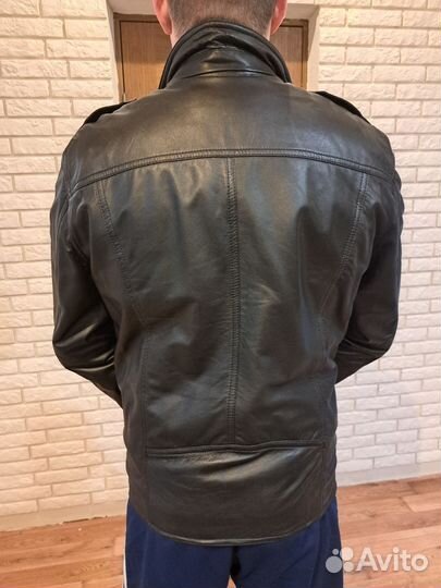 Кожаная куртка мужская 52 54