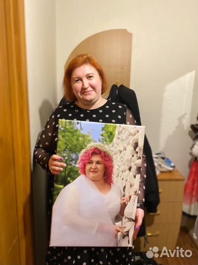 Портреты по фото на холсте