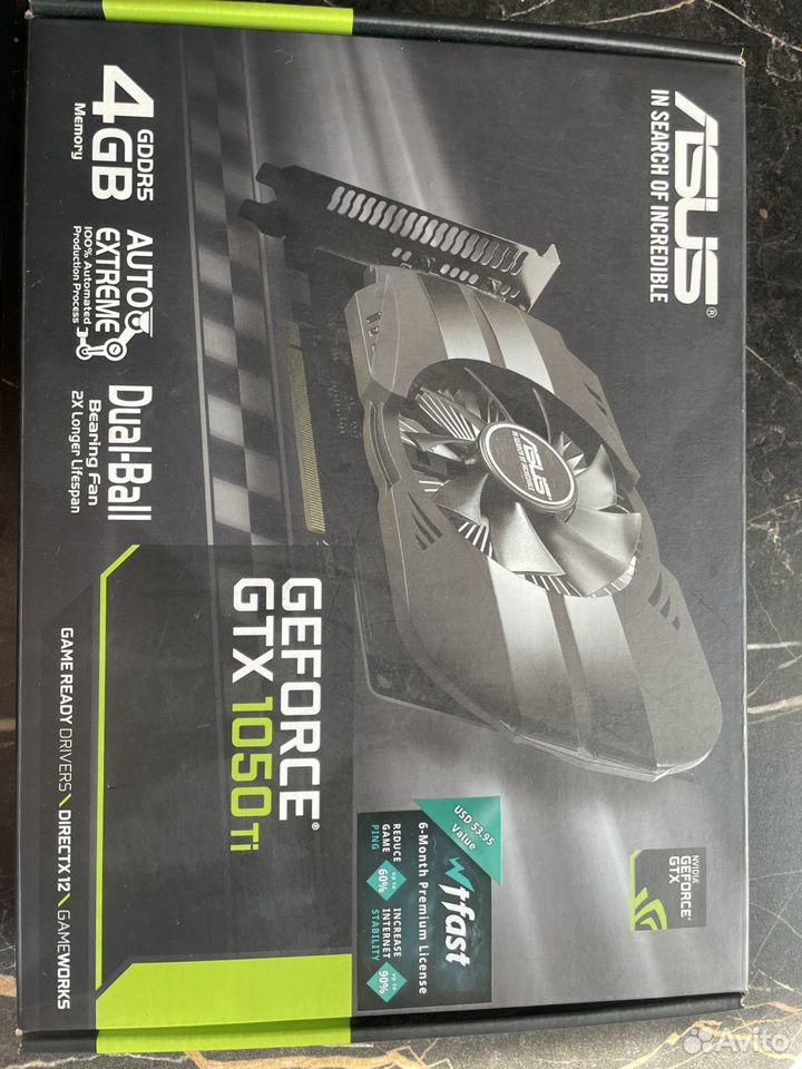 Видеокарта gtx 1050 ti asus