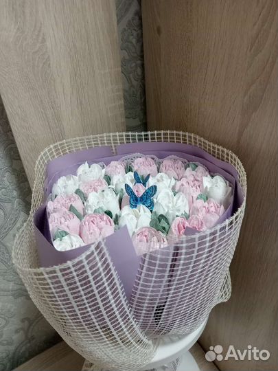 Сладкие букеты из зефира 'Нежное послание'