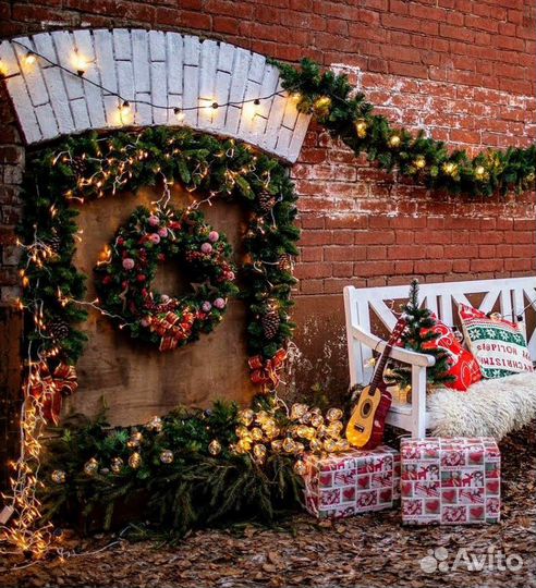 Елка искусственная, гирлянда елочная