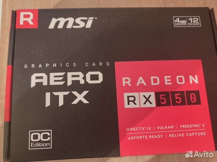 Видеокарта Rx 550 4gb