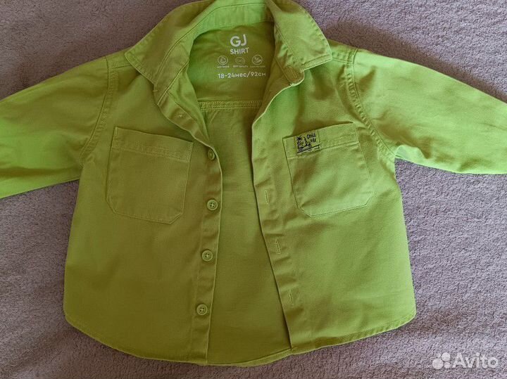 Джинсовая рубашка для мальчика 92