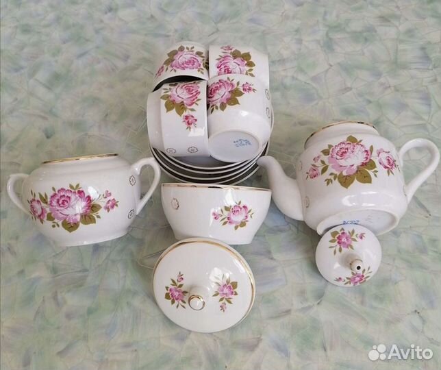 Сервиз чайный Пионы дфз в Вербилках СССР