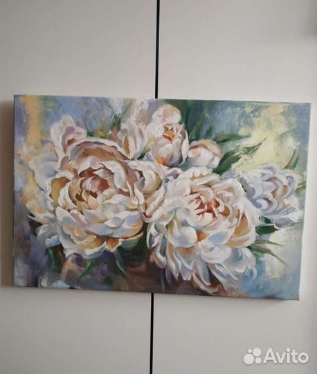Картина маслом Букет пионов