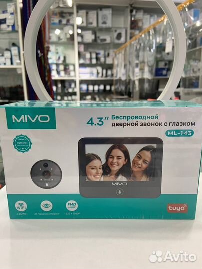 Комплект видеоглазка с монитором Mivo ML-143 WiFi