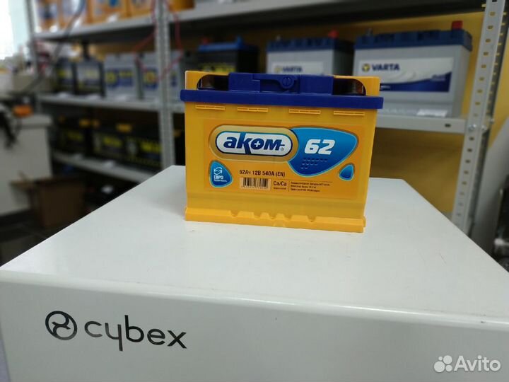 Аккумулятор 62Ah Аком 560A обратной полярности