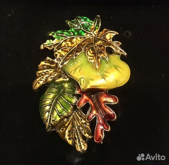 Новая брошь осень эмаль