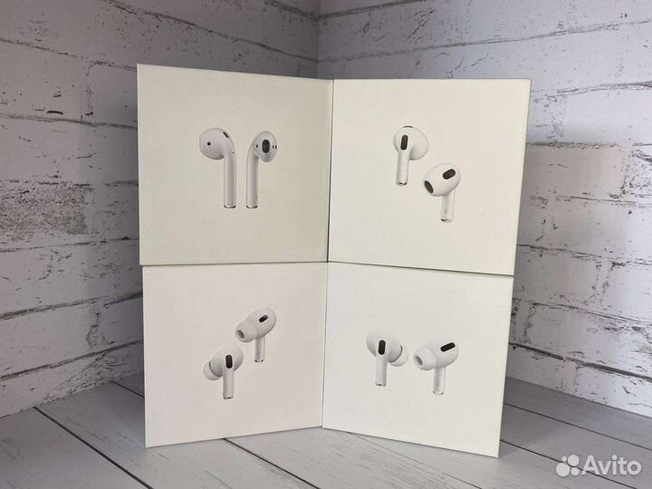 AirPods 2, 3, Pro, Pro 2 (гарантия + чехол)
