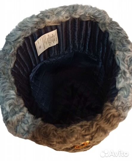 Шапка из каракуля с верхом темно-оливковым