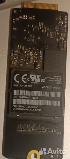 Ssd 256gb MacBook Pro mid 2012 A1398