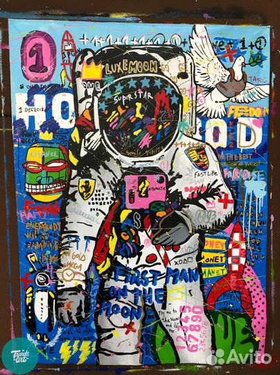 Стильные картины акрилом в интерьер лофта