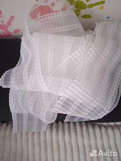 Школьные банты белые капроновые