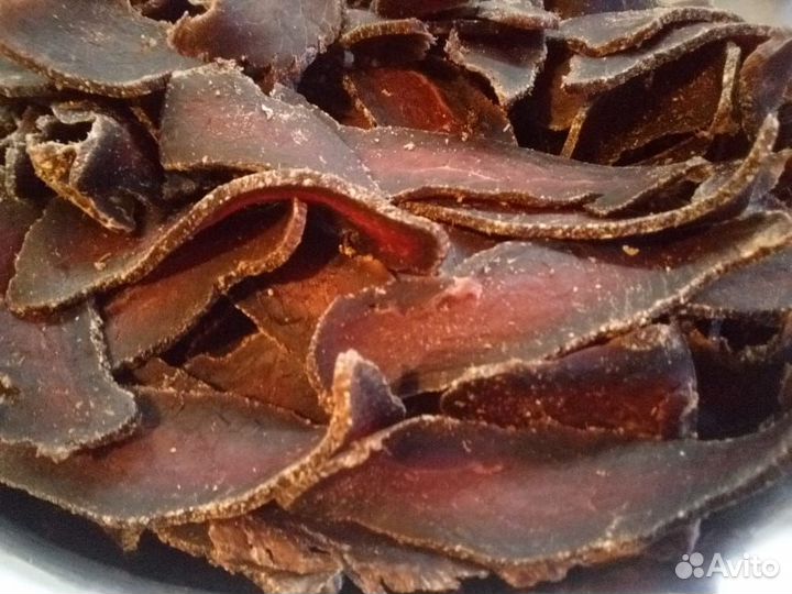 Вяленое мясо лося (билтонг)