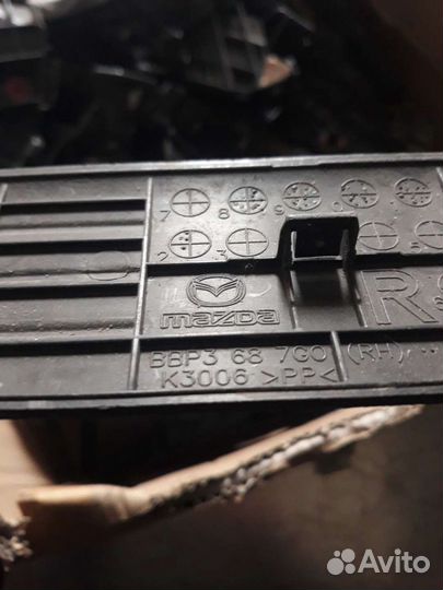 Мазда 3 накладка порога зад BL 07-13