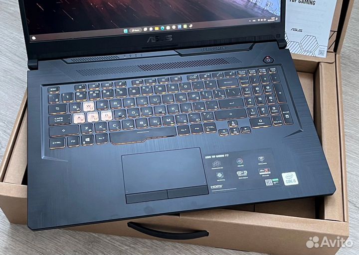 Asus TUF gaming 17.3 120гц. Core i5 / 1650Ti / 512