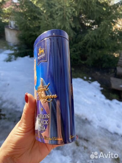 Жестяная коробка от чая банка