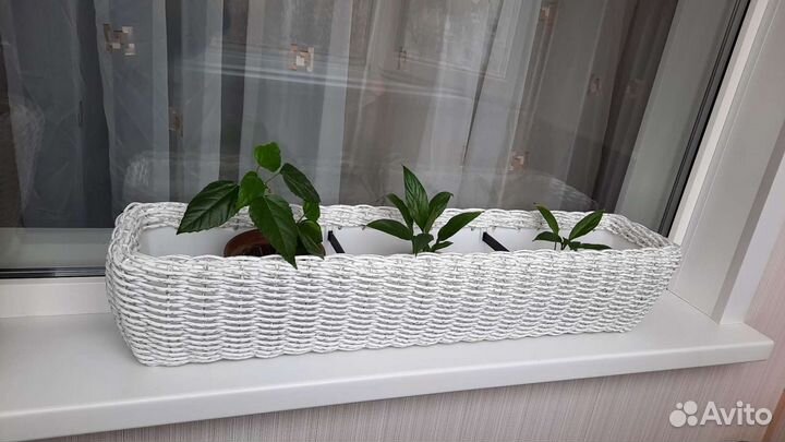 Ящик балконный из ротанга