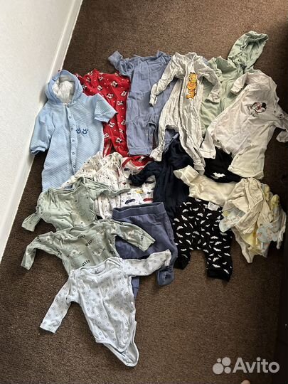 Вещи пакетом 0-6 мес б/у