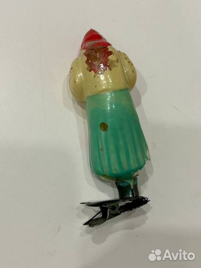 Елочная игрушка на прищепке СССР Старуха