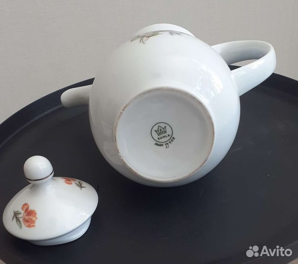 Кофейник. Мейсенский букет,Цветы.GDR. Винтаж. Люкс