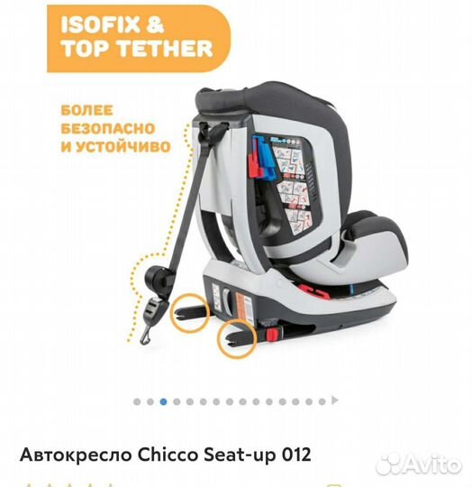 Chicco автокресло isofix seat up 012
