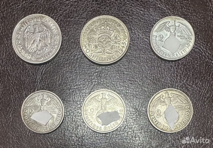Монеты Серебро Европа