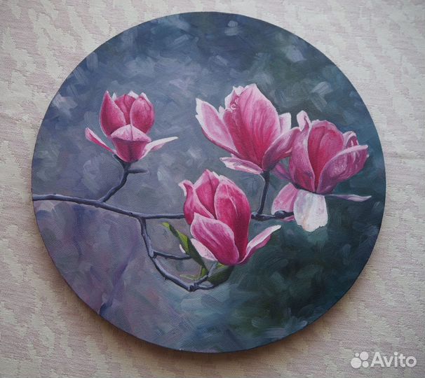 Магнолии цветы картина маслом