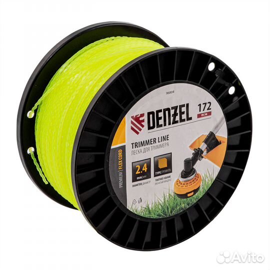 Леска для триммера зубчатыйквадрат, 2,4мм х 172м