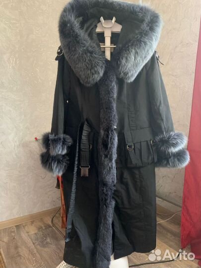 Парка с натуральным мехом