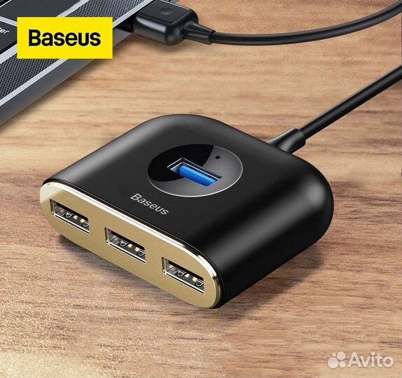 USB-концентратор Baseus Square round 4в1 Новый
